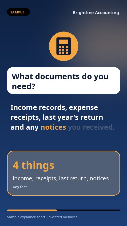 Poster frame of the Brightline Accounting sample explainer short