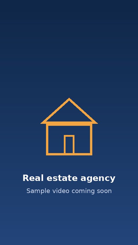 Placeholder for the Real estate agency sample video